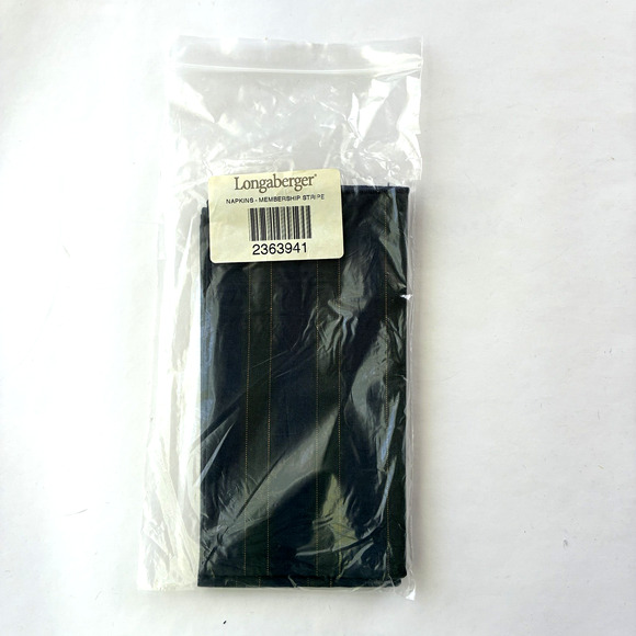 Longaberger Napkins Set Of (2) Membership Stripe #2363941 New In Package - Picture 4 of 4